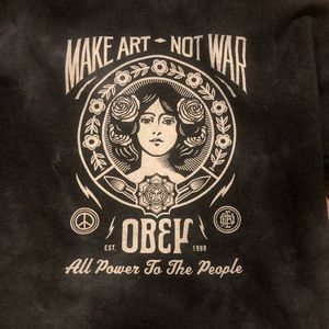 BLUE TIE-DYE OBEY HOODIE